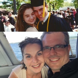 Tyler and Leslie, in May of 1994 and in July of 2015.